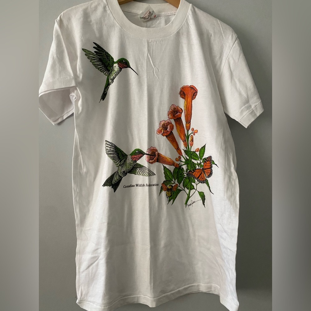 Vintage Harlequin Nature Graphics Canadian Wildlife Federation Tee, 1989